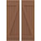 Ekena Millwork Americraft 5-Board (2 Batten) Wood Joined Board-n-Batten Shutters w/ Z-Bar, ARW102BB518X77BTH, PR ARW102BB518X77BTH - alternate 1